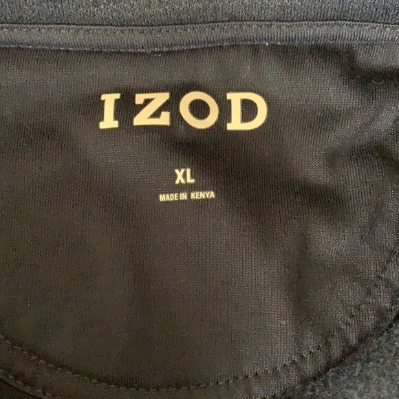 Izod Color Block Pullover 1/4 Snap Button Down Sweatshirt Blue Gray Size XL - Picture 4 of 8